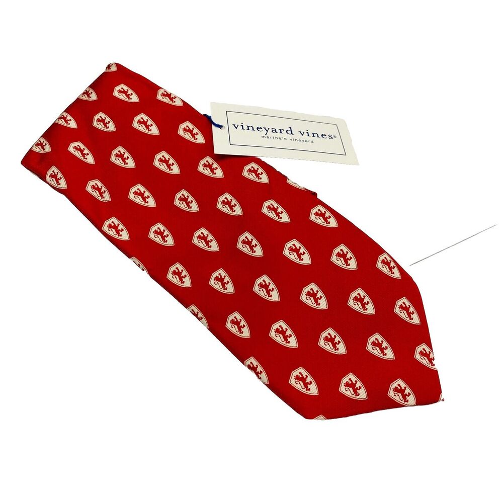Vineyard Vines Flagler College Lion Crest Silk Neck Tie Custom Collection NWT